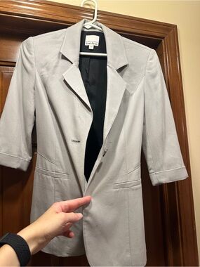 Kardashian Kollection Light Gray Tailored Blazer